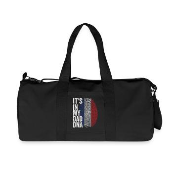 French Flag French Dad Footprint - Recycled Canvas Sports Bag by Stanley/Stella - black - Front