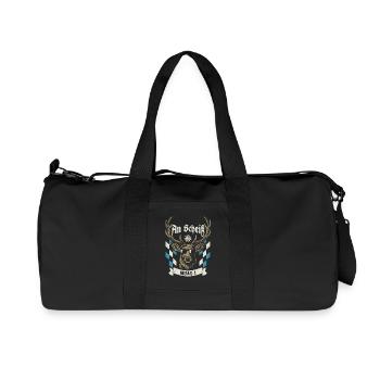 Cooler Hirsch - An Scheiß muas i - Bier & Gaudi - Recycelte Canvas-Sporttasche von Stanley/Stella - Schwarz - Vorne