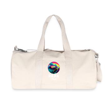Papa Poule Humour and Tenderness for the Super Papa - Recycled Canvas Sports Bag by Stanley/Stella - natural - Front