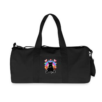 Méditation de yoga pour chat - Sac de sport en toile recyclée Stanley/Stella - noir - Devant