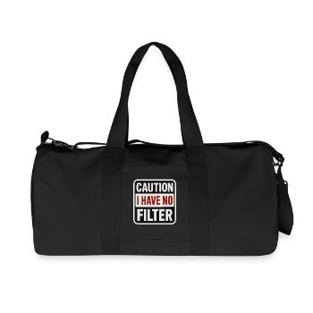 Caution – No filter available - Recycled Canvas Sports Bag by Stanley/Stella - black - Front