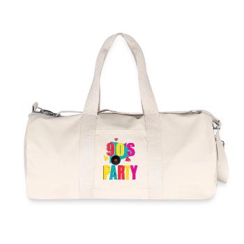 Fête des années 90 - Sac de sport en toile recyclée Stanley/Stella - blanc naturel - Devant