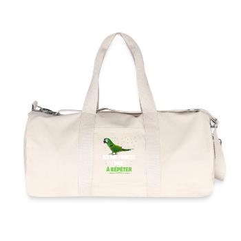 If you speak we repeat white parrots - Recycled Canvas Sports Bag by Stanley/Stella - natural - Front