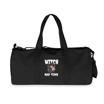 WITCH NAP TIME - WITCH HALLOWEEN - Recycled Canvas Sports Bag by Stanley/Stella - black - Front