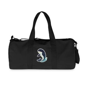 whale - Recycled Canvas Sports Bag by Stanley/Stella - black - Front