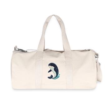 whale - Recycled Canvas Sports Bag by Stanley/Stella - natural - Front