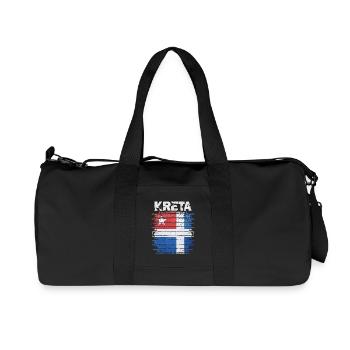 Crete Flag Art Print - Recycled Canvas Sports Bag by Stanley/Stella - black - Front