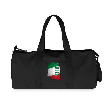 Drapeau italien, grunge vintage - Sac de sport en toile recyclée Stanley/Stella - noir - Devant