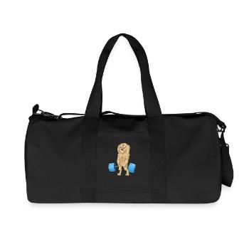 Fort Golden Doodle Chien Levage Poids Fitness - Sac de sport en toile recyclée Stanley/Stella - noir - Devant