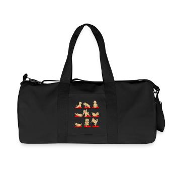 Drôle Golden Doodle Chien Faisant Yoga Poses Design - Sac de sport en toile recyclée Stanley/Stella - noir - Devant