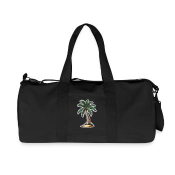 Palmier - Sac de sport en toile recyclée Stanley/Stella - noir - Devant