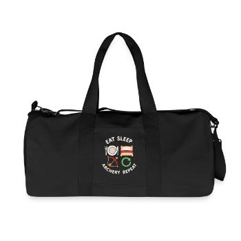 Eat Sleep Archery Repeat Funny Archer Bow - Recycled Canvas Sports Bag by Stanley/Stella - black - Front