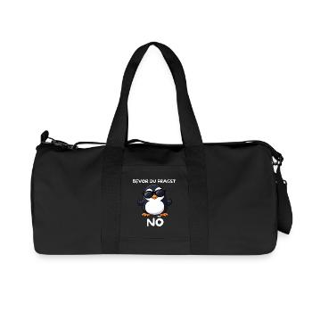 Pingouin aux lunettes de soleil Basse-Autriche - Sac de sport en toile recyclée Stanley/Stella - noir - Devant