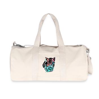 Cat Colorful - Recycled Canvas Sports Bag by Stanley/Stella - natural - Front