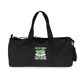 Meister Froschfänger Cartoon Design - Recycelte Canvas-Sporttasche von Stanley/Stella - Schwarz - Vorne