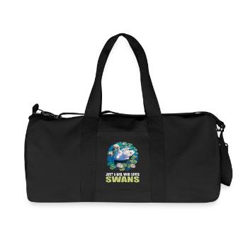 Schwäne Schwan - Recycelte Canvas-Sporttasche von Stanley/Stella - Schwarz - Vorne
