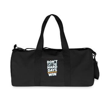 Dont Let The Hard Days Win - Recycled Canvas Sports Bag by Stanley/Stella - black - Front