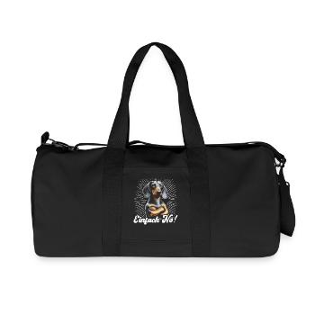 Simply Nope Teckel Chien têtu - Sac de sport en toile recyclée Stanley/Stella - noir - Devant