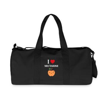 Kleidung mit Zitronen- und Nektarinenmuster - Recycelte Canvas-Sporttasche von Stanley/Stella - Schwarz - Vorne