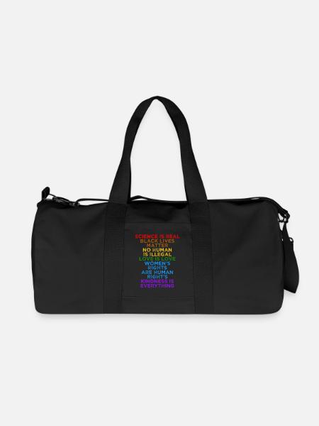 Soziale Gerechtigkeit Liebe Gleichheit Menschenrechte - Recycelte Canvas-Sporttasche von Stanley/Stella - Schwarz
