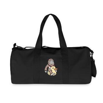 Bigfoot Quietscheente Gummiente Ente - Recycelte Canvas-Sporttasche von Stanley/Stella - Schwarz - Vorne