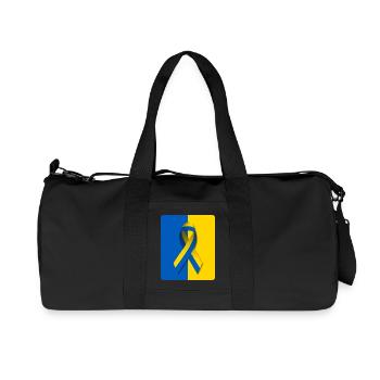 Ukraine Peace Loop Flag - Recycled Canvas Sports Bag by Stanley/Stella - black - Front