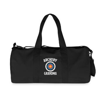 Bogenschießen Spruch Oma Bogenschießen Geschenk - Recycelte Canvas-Sporttasche von Stanley/Stella - Schwarz - Vorne