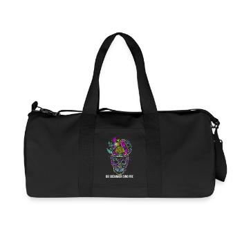 Die Gedanken sind frei - Neon Schädel - Recycelte Canvas-Sporttasche von Stanley/Stella - Schwarz - Vorne