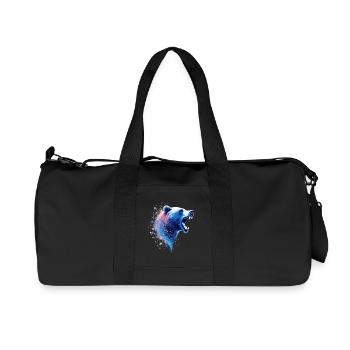 Tête d’ours rugissant Énergie sauvage - Sac de sport en toile recyclée Stanley/Stella - noir - Devant