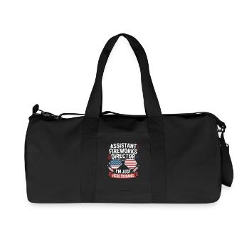 Juste ici pour frapper : directeur adjoint des feux d’artifice - Sac de sport en toile recyclée Stanley/Stella - noir - Devant