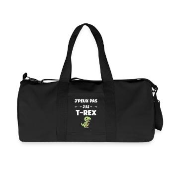T-Rex Humour Amusant pour Enfants - Sac de sport en toile recyclée Stanley/Stella - noir - Devant