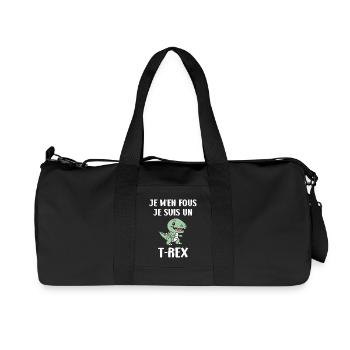 T-Rex Crazy Christmas - Recycled Canvas Sports Bag by Stanley/Stella - black - Front