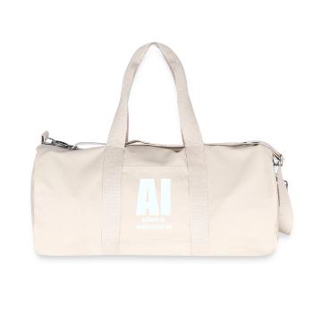 L’IA est là pour me comprendre – White Design - Sac de sport en toile recyclée Stanley/Stella - blanc naturel - Devant