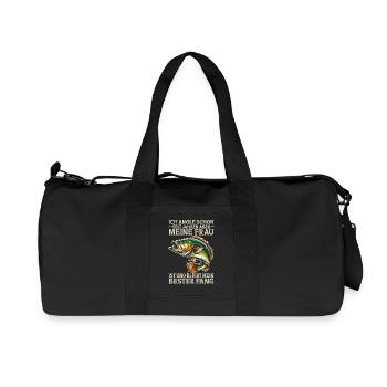 Fishing Fish Lovers Bait Fishing Anglers - Recycled Canvas Sports Bag by Stanley/Stella - black - Front