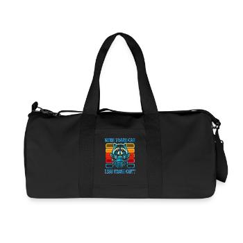 Raccoon Saying Garbage Humor Funny Gift Idea - Recycled Canvas Sports Bag by Stanley/Stella - black - Front