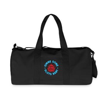 Fan de jeux d'argent Gimme Some Slots Baby Casino - Sac de sport en toile recyclée Stanley/Stella - noir - Devant