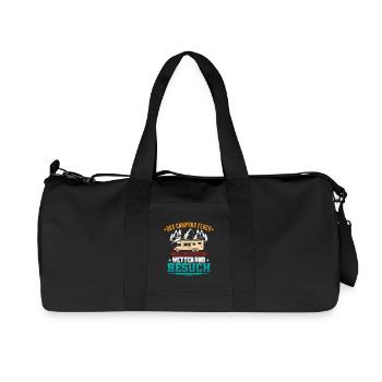 Camper Camping Wohnwagen Spruch - Recycelte Canvas-Sporttasche von Stanley/Stella - Schwarz - Vorne