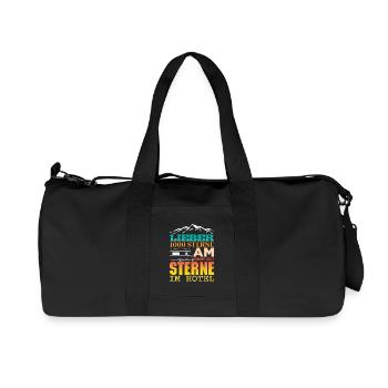 Camper Camping Wohnwagen Spruch - Recycelte Canvas-Sporttasche von Stanley/Stella - Schwarz - Vorne