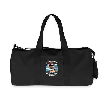 Bretagne - Je Suis Pas Têtu Je suis Breton Drôle - Sac de sport en toile recyclée Stanley/Stella - noir - Devant