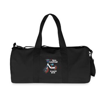 My balance bike needs me - Recycled Canvas Sports Bag by Stanley/Stella - black - Front