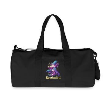 Readsalotl Axolotl Reading Mage Axolotl - Recycled Canvas Sports Bag by Stanley/Stella - black - Front