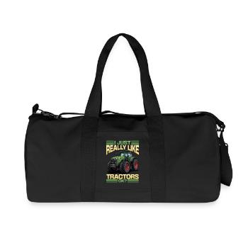 Tractor Kids Farm Lifestyle - Recycled Canvas Sports Bag by Stanley/Stella - black - Front