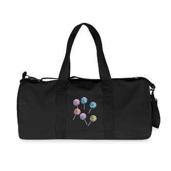 Rétro Sucette Sucettes Bonbons Années 60 - Sac de sport en toile recyclée Stanley/Stella - noir - Devant