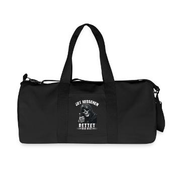 Dire qu'être beau ne vous sauvera pas, Grim Reaper - Sac de sport en toile recyclée Stanley/Stella - noir - Devant