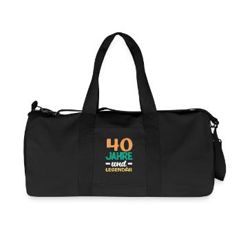 Funny 40th Birthday Gift Birthday Shirt - Recycled Canvas Sports Bag by Stanley/Stella - black - Front
