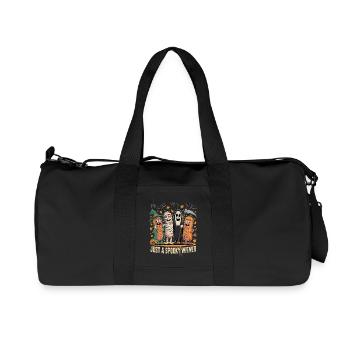 Spooky Hot Dog Halloween Design Viennese Sausages - Recycled Canvas Sports Bag by Stanley/Stella - black - Front
