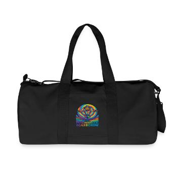Psychedelische Vogelscheuche Trippy EDM Festival - Recycelte Canvas-Sporttasche von Stanley/Stella - Schwarz - Vorne
