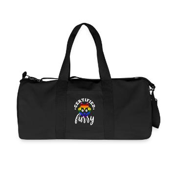 Certified furry - Recycled Canvas Sports Bag by Stanley/Stella - black - Front