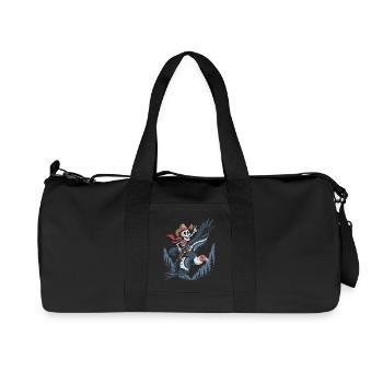 Skelett reitet Geier - Recycelte Canvas-Sporttasche von Stanley/Stella - Schwarz - Vorne