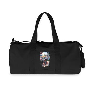 Knight Fairy Tale Horse Children Middle Ages - Recycled Canvas Sports Bag by Stanley/Stella - black - Front